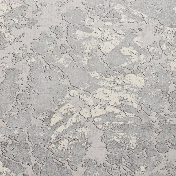 Apollo 2677 Modern Abstract Distressed Marble Metallic Shimmer High-Density Textured Low Profile Short-Pile Grey/Silver/Ivory Rug-Think Rugs-Rug Love - The Most Loved Rug Store