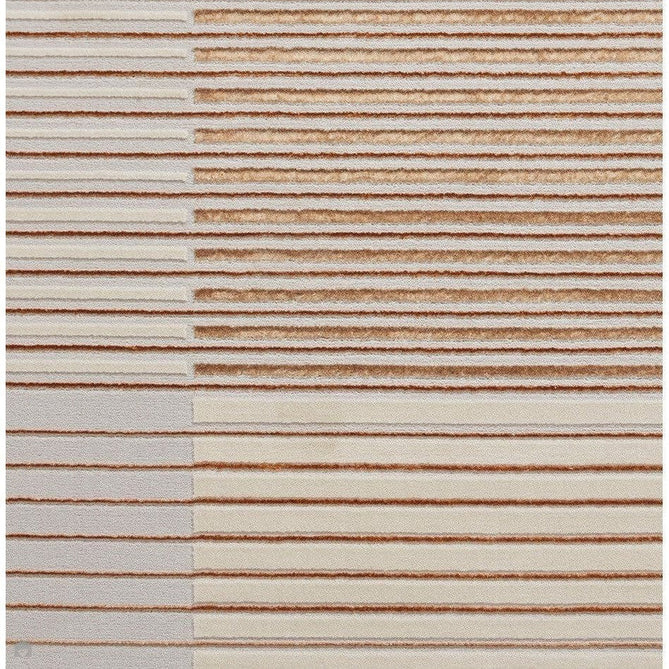Apollo 2681 Modern Geometric Striped Linear Blocks Distressed Metallic Shimmer High-Density Textured Low Profile Short-Pile Beige/Grey/Bronze/Terra/Brown/Cream Rug-Think Rugs-Rug Love - The Most Loved Rug Store