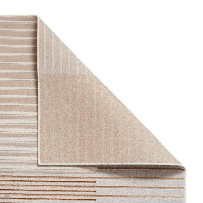 Apollo 2681 Modern Geometric Striped Linear Blocks Distressed Metallic Shimmer High-Density Textured Low Profile Short-Pile Beige/Grey/Bronze/Terra/Brown/Cream Rug-Think Rugs-Rug Love - The Most Loved Rug Store