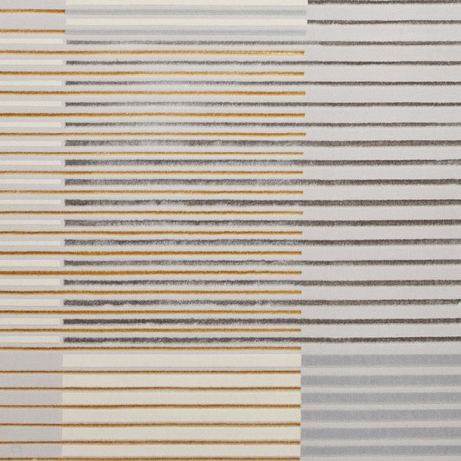 Apollo 2681 Modern Geometric Striped Linear Blocks Distressed Metallic Shimmer High-Density Textured Low Profile Short-Pile Grey/Gold/Cream Rug-Think Rugs-Rug Love - The Most Loved Rug Store