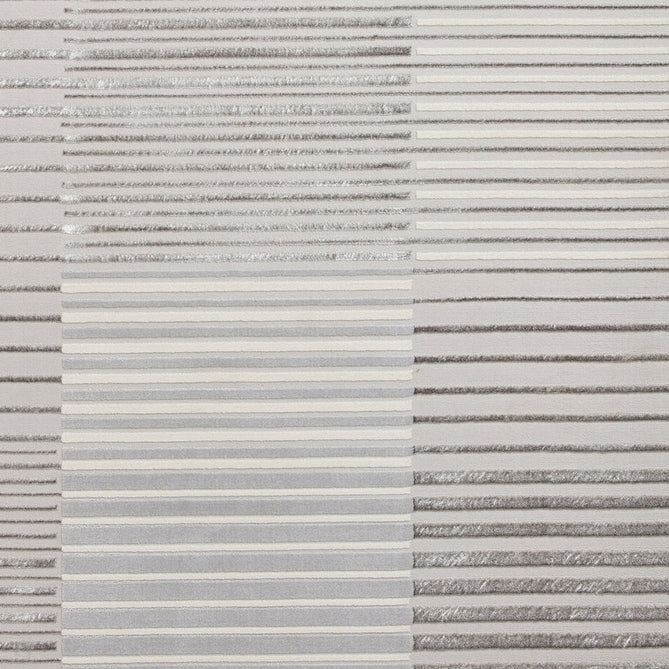 Apollo 2681 Modern Geometric Striped Linear Blocks Distressed Metallic Shimmer High-Density Textured Low Profile Short-Pile Grey/Silver/Ivory Rug-Think Rugs-Rug Love - The Most Loved Rug Store