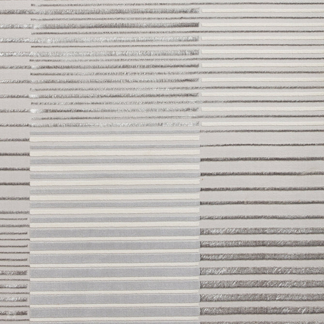 Apollo 2681 Modern Geometric Striped Linear Blocks Distressed Metallic Shimmer High-Density Textured Low Profile Short-Pile Grey/Silver/Ivory Rug-Think Rugs-Rug Love - The Most Loved Rug Store