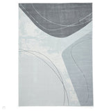 Apollo E9974 Modern Abstract Distressed Marble Metallic Shimmer High-Density Textured Low Profile Short-Pile Grey/Ivory/Blue/Charcoal Rug