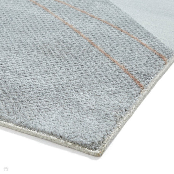 Apollo E9974 Modern Abstract Distressed Marble Metallic Shimmer High-Density Textured Low Profile Short-Pile Grey/Rose Rug-Think Rugs-Rug Love - The Most Loved Rug Store