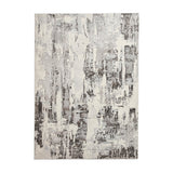 Apollo GR579 Modern Abstract Distressed Metallic Shimmer High-Density Textured Flat Pile Grey/Silver/Ivory Rug