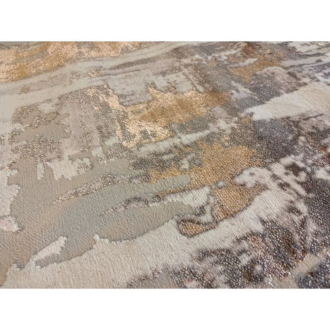 Apollo GR579 Modern Abstract Distressed Metallic Shimmer High-Density Textured Low Profile Short-Pile Beige/Grey/Bronze/Terra/Brown/Cream Rug-Think Rugs-Rug Love - The Most Loved Rug Store