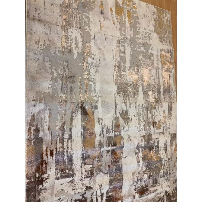Apollo GR579 Modern Abstract Distressed Metallic Shimmer High-Density Textured Low Profile Short-Pile Beige/Grey/Bronze/Terra/Brown/Cream Rug-Think Rugs-Rug Love - The Most Loved Rug Store