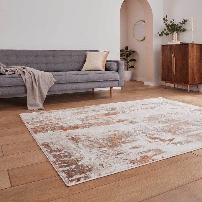 Apollo GR579 Modern Abstract Distressed Metallic Shimmer High-Density Textured Low Profile Short-Pile Beige/Grey/Bronze/Terra/Brown/Cream Rug-Think Rugs-Rug Love - The Most Loved Rug Store