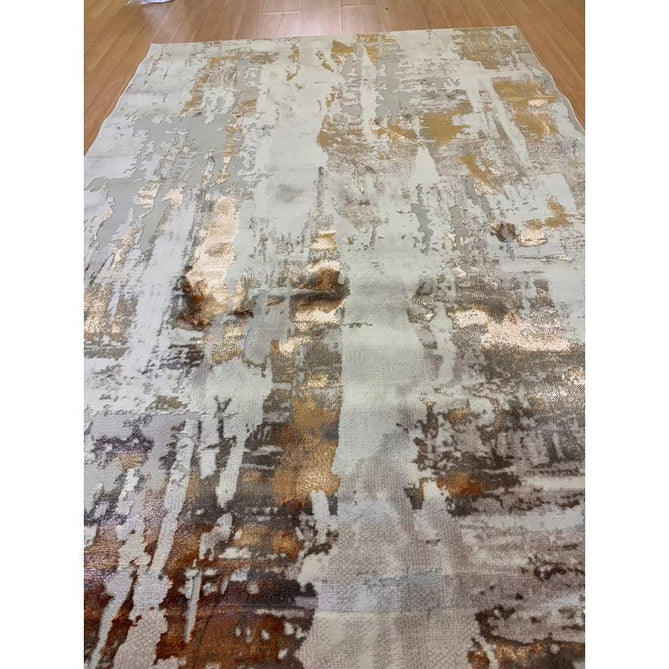 Apollo GR579 Modern Abstract Distressed Metallic Shimmer High-Density Textured Low Profile Short-Pile Beige/Grey/Bronze/Terra/Brown/Cream Rug-Think Rugs-Rug Love - The Most Loved Rug Store