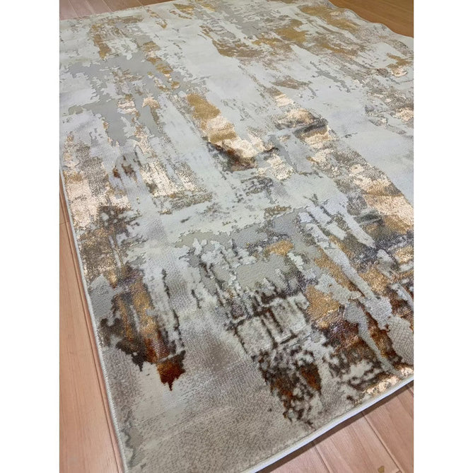 Apollo GR579 Modern Abstract Distressed Metallic Shimmer High-Density Textured Low Profile Short-Pile Beige/Grey/Bronze/Terra/Brown/Cream Rug-Think Rugs-Rug Love - The Most Loved Rug Store