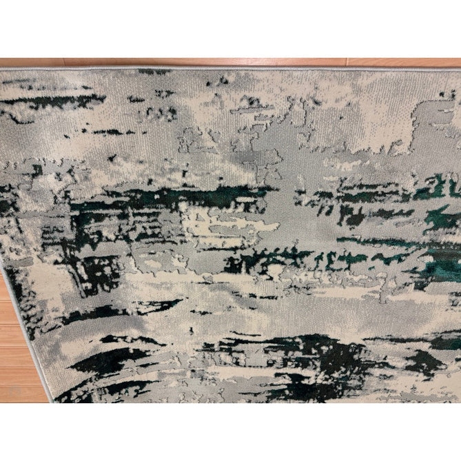Apollo GR579 Modern Abstract Distressed Metallic Shimmer High-Density Textured Low Profile Short-Pile Grey/Green/Cream Rug-Think Rugs-Rug Love - The Most Loved Rug Store