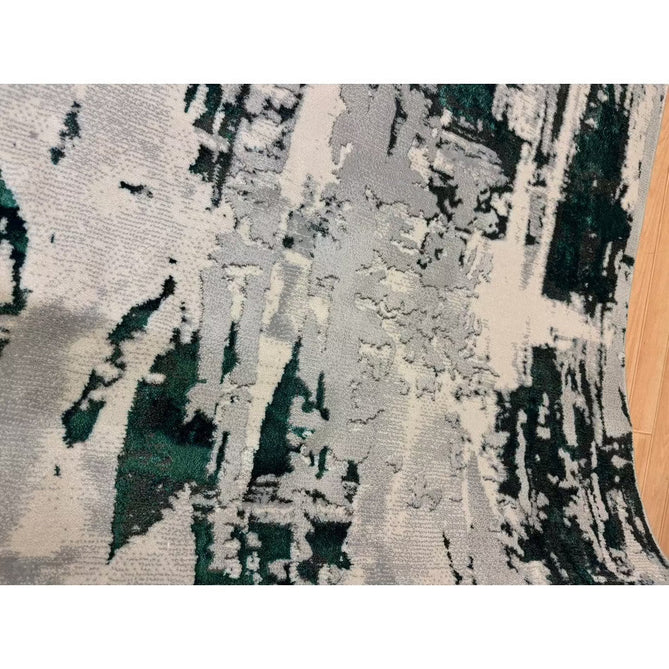Apollo GR579 Modern Abstract Distressed Metallic Shimmer High-Density Textured Low Profile Short-Pile Grey/Green/Cream Rug-Think Rugs-Rug Love - The Most Loved Rug Store