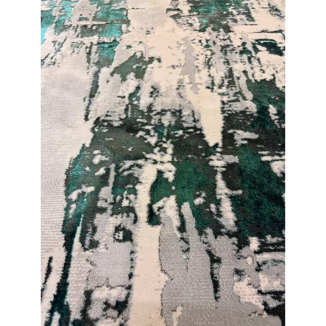 Apollo GR579 Modern Abstract Distressed Metallic Shimmer High-Density Textured Low Profile Short-Pile Grey/Green/Cream Rug-Think Rugs-Rug Love - The Most Loved Rug Store