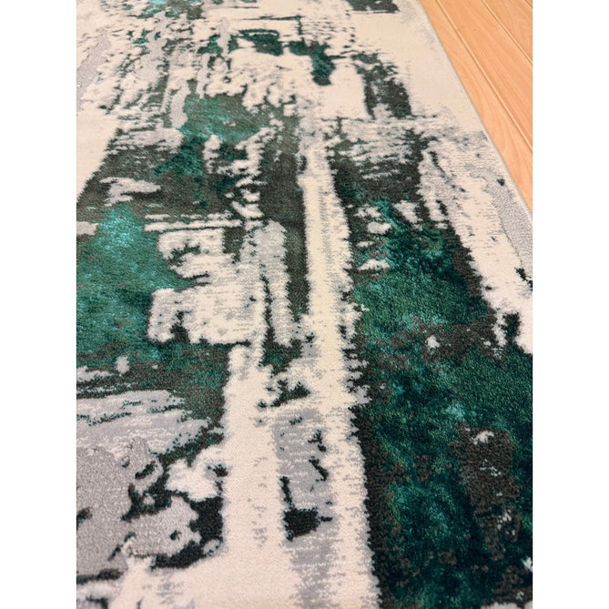 Apollo GR579 Modern Abstract Distressed Metallic Shimmer High-Density Textured Low Profile Short-Pile Grey/Green/Cream Rug-Think Rugs-Rug Love - The Most Loved Rug Store