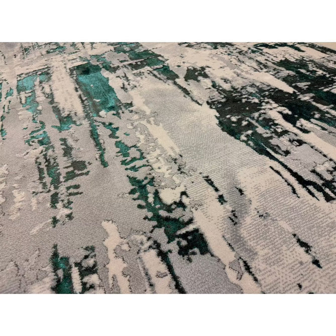 Apollo GR579 Modern Abstract Distressed Metallic Shimmer High-Density Textured Low Profile Short-Pile Grey/Green/Cream Rug-Think Rugs-Rug Love - The Most Loved Rug Store