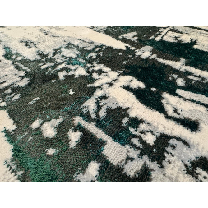 Apollo GR579 Modern Abstract Distressed Metallic Shimmer High-Density Textured Low Profile Short-Pile Grey/Green/Cream Rug-Think Rugs-Rug Love - The Most Loved Rug Store