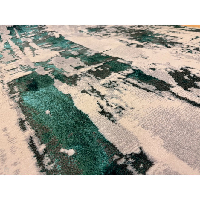 Apollo GR579 Modern Abstract Distressed Metallic Shimmer High-Density Textured Low Profile Short-Pile Grey/Green/Cream Rug-Think Rugs-Rug Love - The Most Loved Rug Store