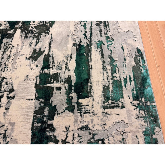 Apollo GR579 Modern Abstract Distressed Metallic Shimmer High-Density Textured Low Profile Short-Pile Grey/Green/Cream Rug-Think Rugs-Rug Love - The Most Loved Rug Store