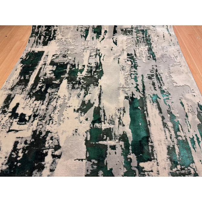 Apollo GR579 Modern Abstract Distressed Metallic Shimmer High-Density Textured Low Profile Short-Pile Grey/Green/Cream Rug-Think Rugs-Rug Love - The Most Loved Rug Store