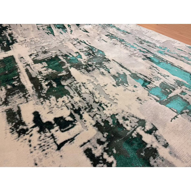 Apollo GR579 Modern Abstract Distressed Metallic Shimmer High-Density Textured Low Profile Short-Pile Grey/Green/Cream Rug-Think Rugs-Rug Love - The Most Loved Rug Store