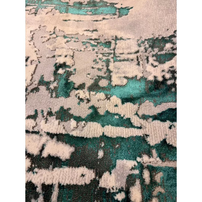 Apollo GR579 Modern Abstract Distressed Metallic Shimmer High-Density Textured Low Profile Short-Pile Grey/Green/Cream Rug-Think Rugs-Rug Love - The Most Loved Rug Store