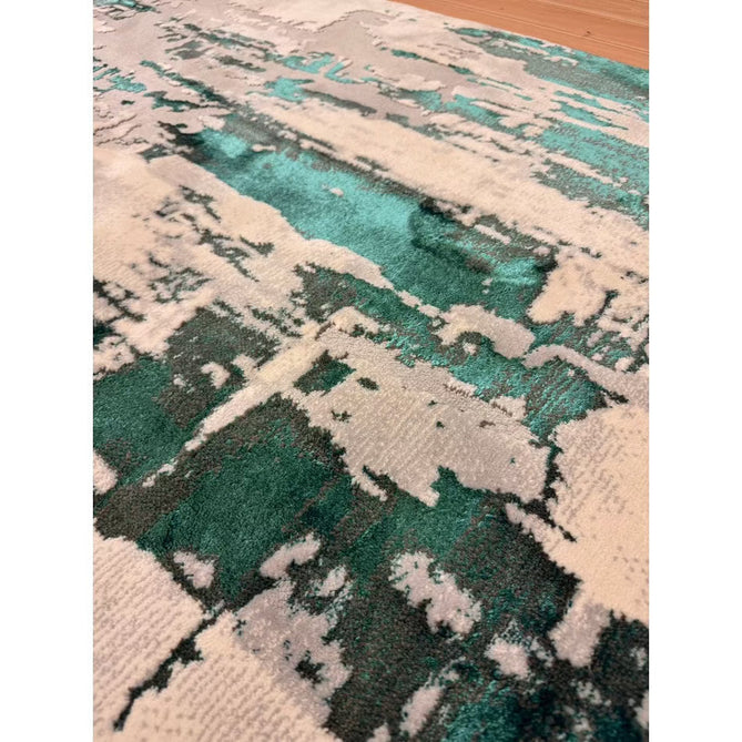 Apollo GR579 Modern Abstract Distressed Metallic Shimmer High-Density Textured Low Profile Short-Pile Grey/Green/Cream Rug-Think Rugs-Rug Love - The Most Loved Rug Store