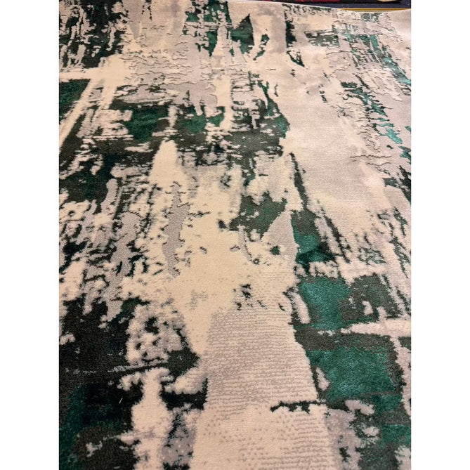 Apollo GR579 Modern Abstract Distressed Metallic Shimmer High-Density Textured Low Profile Short-Pile Grey/Green/Cream Rug-Think Rugs-Rug Love - The Most Loved Rug Store