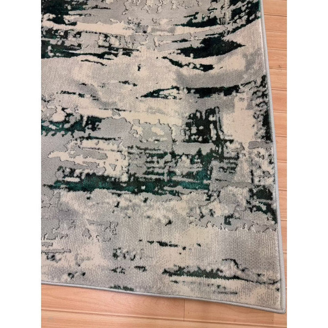 Apollo GR579 Modern Abstract Distressed Metallic Shimmer High-Density Textured Low Profile Short-Pile Grey/Green/Cream Rug-Think Rugs-Rug Love - The Most Loved Rug Store