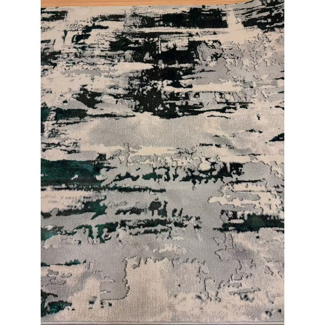 Apollo GR579 Modern Abstract Distressed Metallic Shimmer High-Density Textured Low Profile Short-Pile Grey/Green/Cream Rug-Think Rugs-Rug Love - The Most Loved Rug Store