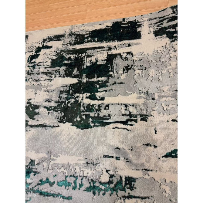 Apollo GR579 Modern Abstract Distressed Metallic Shimmer High-Density Textured Low Profile Short-Pile Grey/Green/Cream Rug-Think Rugs-Rug Love - The Most Loved Rug Store
