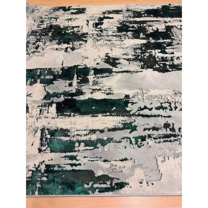 Apollo GR579 Modern Abstract Distressed Metallic Shimmer High-Density Textured Low Profile Short-Pile Grey/Green/Cream Rug-Think Rugs-Rug Love - The Most Loved Rug Store