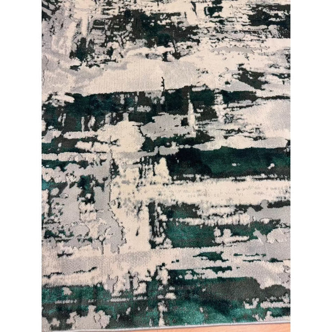 Apollo GR579 Modern Abstract Distressed Metallic Shimmer High-Density Textured Low Profile Short-Pile Grey/Green/Cream Rug-Think Rugs-Rug Love - The Most Loved Rug Store