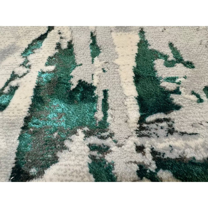 Apollo GR579 Modern Abstract Distressed Metallic Shimmer High-Density Textured Low Profile Short-Pile Grey/Green/Cream Rug-Think Rugs-Rug Love - The Most Loved Rug Store