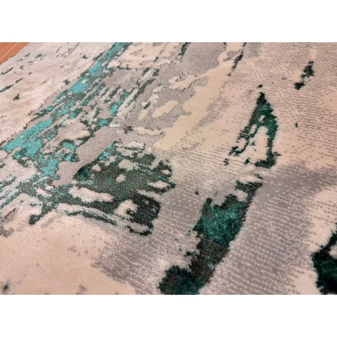 Apollo GR579 Modern Abstract Distressed Metallic Shimmer High-Density Textured Low Profile Short-Pile Grey/Green/Cream Rug-Think Rugs-Rug Love - The Most Loved Rug Store