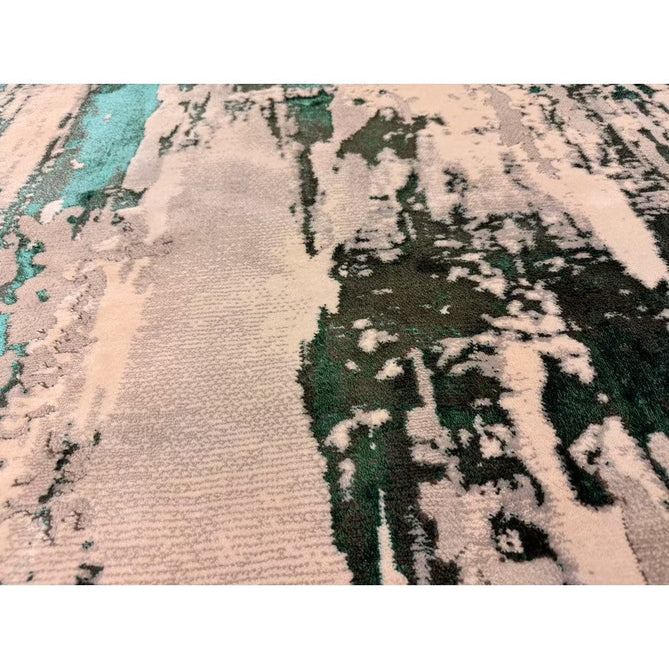 Apollo GR579 Modern Abstract Distressed Metallic Shimmer High-Density Textured Low Profile Short-Pile Grey/Green/Cream Rug-Think Rugs-Rug Love - The Most Loved Rug Store