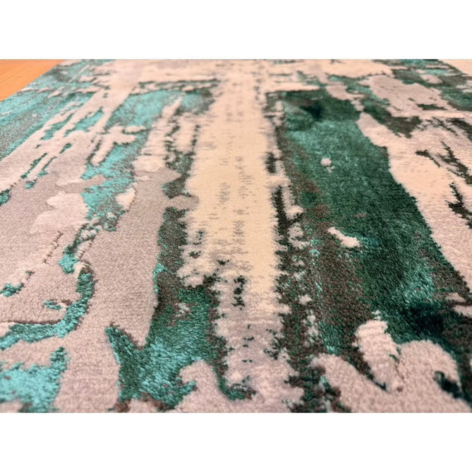 Apollo GR579 Modern Abstract Distressed Metallic Shimmer High-Density Textured Low Profile Short-Pile Grey/Green/Cream Rug-Think Rugs-Rug Love - The Most Loved Rug Store