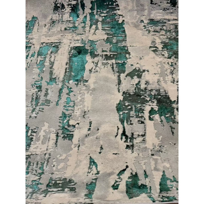 Apollo GR579 Modern Abstract Distressed Metallic Shimmer High-Density Textured Low Profile Short-Pile Grey/Green/Cream Rug-Think Rugs-Rug Love - The Most Loved Rug Store