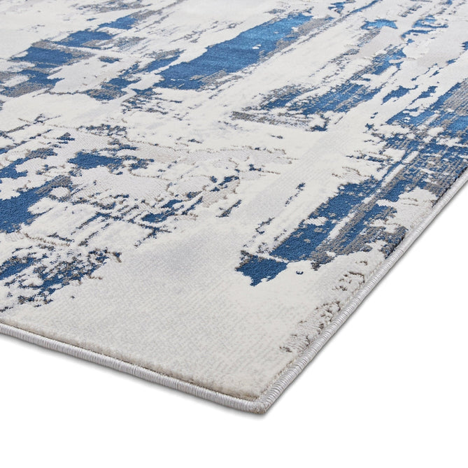 Apollo GR579 Modern Abstract Distressed Metallic Shimmer High-Density Textured Low Profile Short-Pile Grey/Navy/Cream Rug-Think Rugs-Rug Love - The Most Loved Rug Store