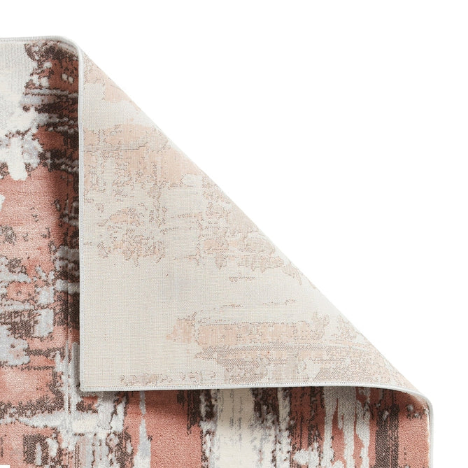 Apollo GR579 Modern Abstract Distressed Metallic Shimmer High-Density Textured Low Profile Short-Pile Grey/Rose/Cream Rug-Think Rugs-Rug Love - The Most Loved Rug Store