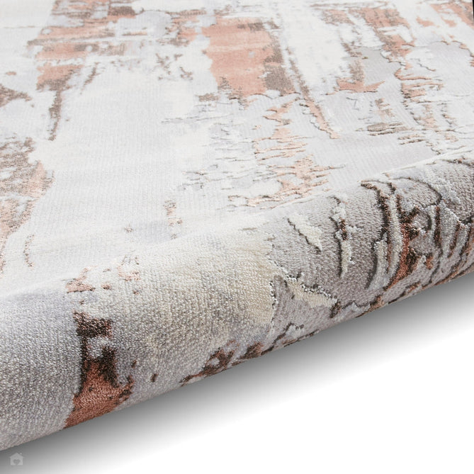 Apollo GR579 Modern Abstract Distressed Metallic Shimmer High-Density Textured Low Profile Short-Pile Grey/Rose/Cream Rug-Think Rugs-Rug Love - The Most Loved Rug Store