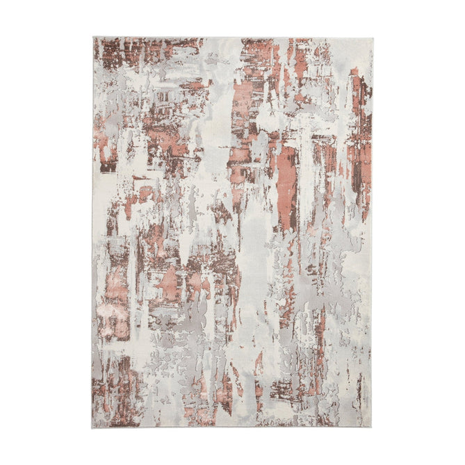 Apollo GR579 Modern Abstract Distressed Metallic Shimmer High-Density Textured Low Profile Short-Pile Grey/Rose/Cream Rug-Think Rugs-Rug Love - The Most Loved Rug Store