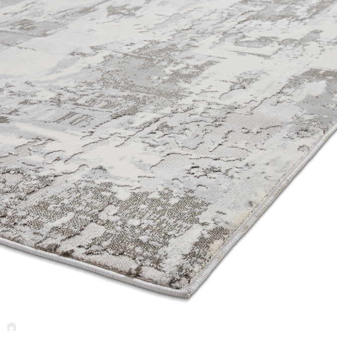 Apollo GR579 Modern Abstract Distressed Metallic Shimmer High-Density Textured Low Profile Short-Pile Grey/Silver/Ivory Rug-Think Rugs-Rug Love - The Most Loved Rug Store