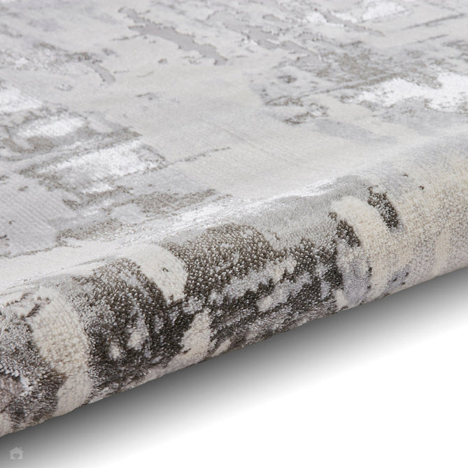 Apollo GR579 Modern Abstract Distressed Metallic Shimmer High-Density Textured Low Profile Short-Pile Grey/Silver/Ivory Rug-Think Rugs-Rug Love - The Most Loved Rug Store