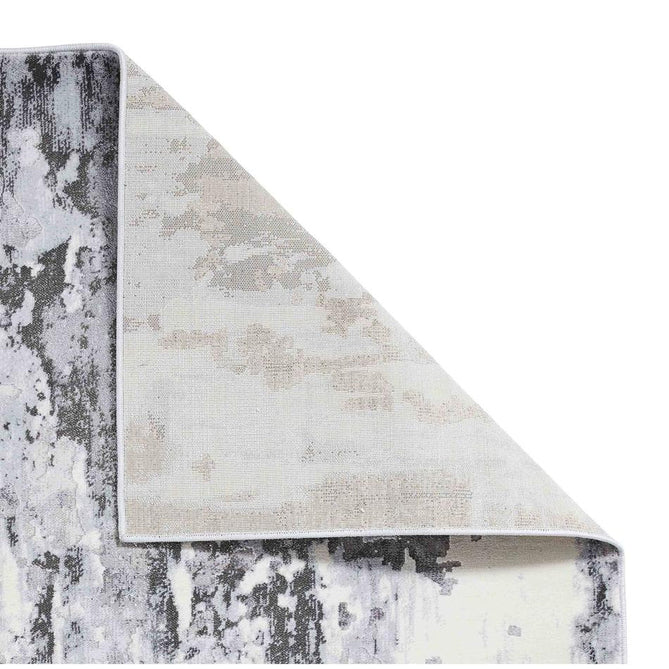 Apollo GR580 Modern Abstract Distressed Metallic Shimmer High-Density Textured Low Profile Short-Pile Grey/Cream Rug-Think Rugs-Rug Love - The Most Loved Rug Store