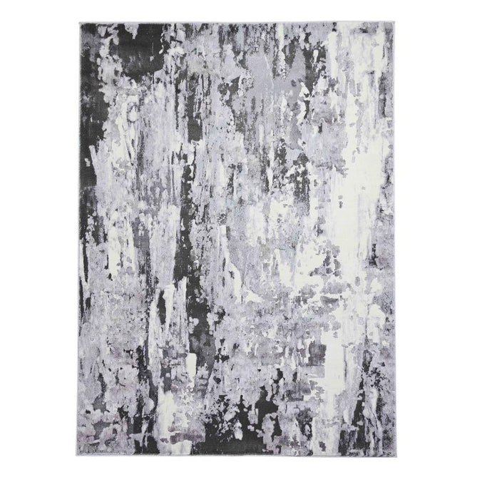 Apollo GR580 Modern Abstract Distressed Metallic Shimmer High-Density Textured Low Profile Short-Pile Grey/Cream Rug-Think Rugs-Rug Love - The Most Loved Rug Store