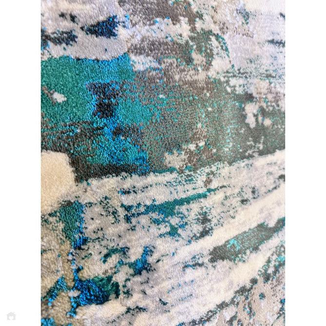 Apollo GR580 Modern Abstract Distressed Metallic Shimmer High-Density Textured Low Profile Short-Pile Grey/Green/Cream Rug-Think Rugs-Rug Love - The Most Loved Rug Store