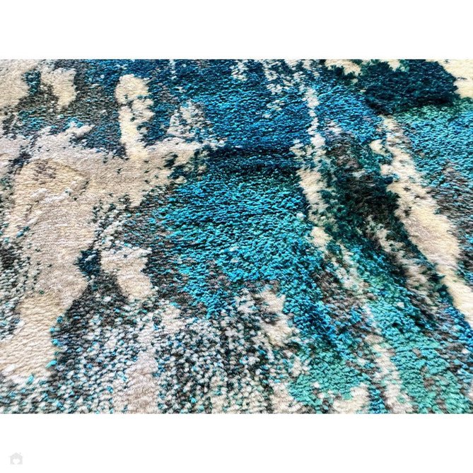 Apollo GR580 Modern Abstract Distressed Metallic Shimmer High-Density Textured Low Profile Short-Pile Grey/Green/Cream Rug-Think Rugs-Rug Love - The Most Loved Rug Store