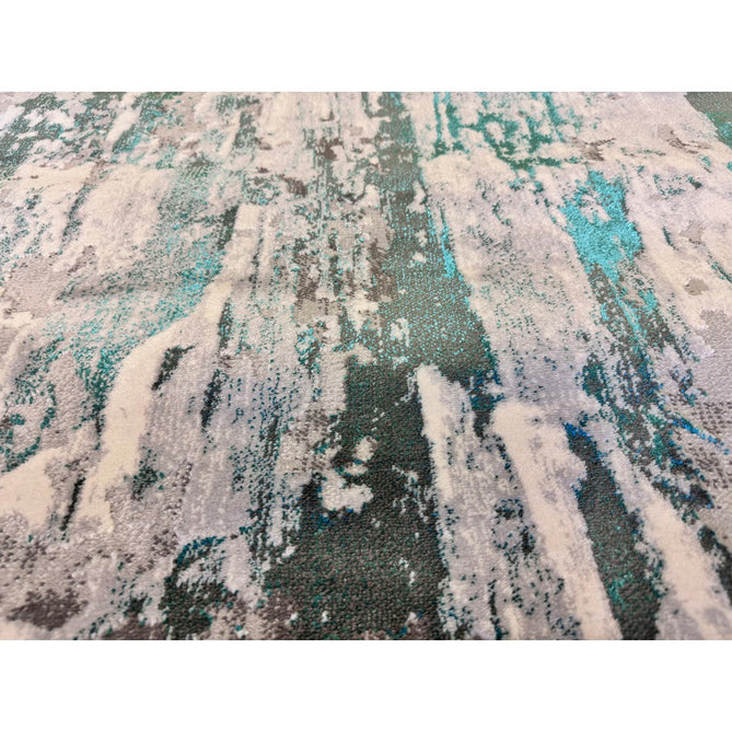 Apollo GR580 Modern Abstract Distressed Metallic Shimmer High-Density Textured Low Profile Short-Pile Grey/Green/Cream Rug-Think Rugs-Rug Love - The Most Loved Rug Store