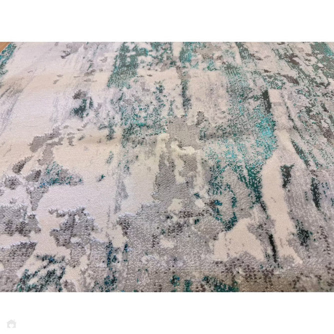 Apollo GR580 Modern Abstract Distressed Metallic Shimmer High-Density Textured Low Profile Short-Pile Grey/Green/Cream Rug-Think Rugs-Rug Love - The Most Loved Rug Store