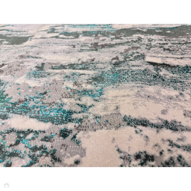 Apollo GR580 Modern Abstract Distressed Metallic Shimmer High-Density Textured Low Profile Short-Pile Grey/Green/Cream Rug-Think Rugs-Rug Love - The Most Loved Rug Store